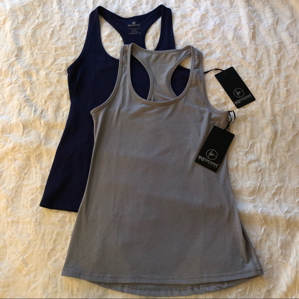 NWT Bundle of Navy & Grey 90 DEGREE Racerback Tank